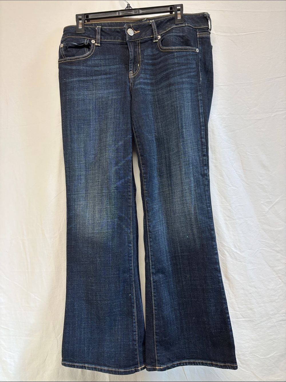 American Eagle Outfitters Dark Indigo Flare Jeans Favourite Boyfriend